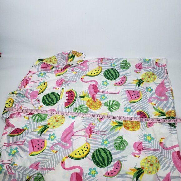 King Kameha Poly Pink Flamingo Watermelon Hawaiian Shirt XXL - Picture 11 of 12